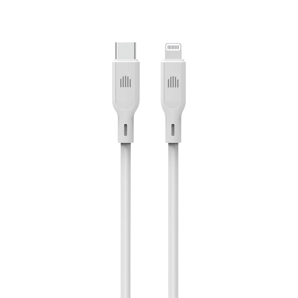 DVICED USB-C to lightning cable Charging & Data transfer Silicone 1.25m - White-0 DVICED USB-C to lightning cable Charging & Data transfer Silicone 1.25m - White-0