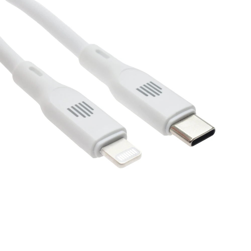 DVICED USB-C to lightning cable Charging & Data transfer Silicone 1.25m - White-thumbnail DVICED USB-C to lightning cable Charging & Data transfer Silicone 1.25m - White-thumbnail
