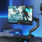 Pawa Single Gas Spring Computer Arm With 360º Rotation - Black-0