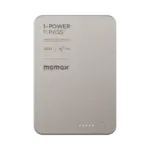 Momax 1-Power F.Pass⁺ 5000mAh Magnetic Battery Pack with Built-in Cable - Titanium-148368