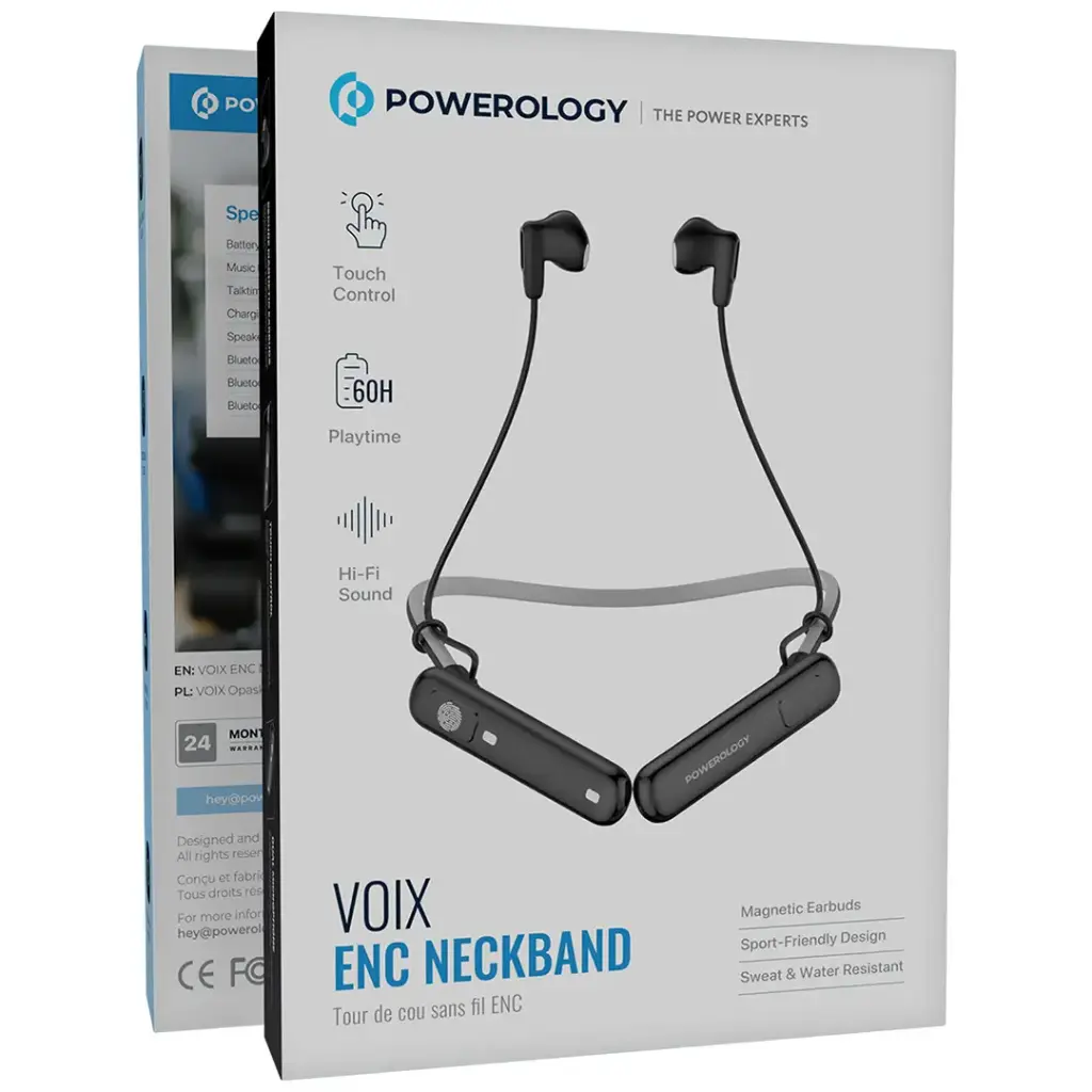 Powerology VOIX ENC Neckband - Black-146907 Powerology VOIX ENC Neckband - Black-146907