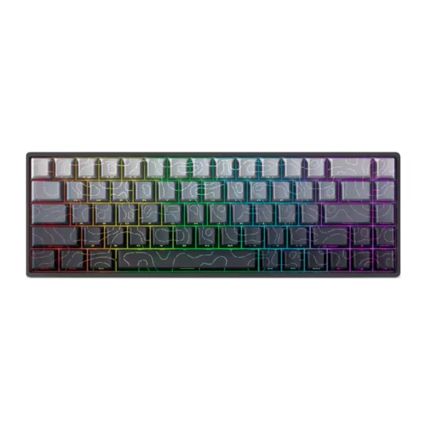 Skyloong Gk68 He Magnetic Wired Gaming Keyboard (Phantom Crystal White) Twilight Contour Keycaps-0