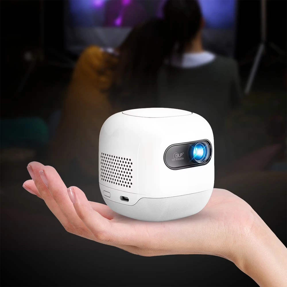 Powerology Mini Beam Portable Projector - White-0 Powerology Mini Beam Portable Projector - White-0