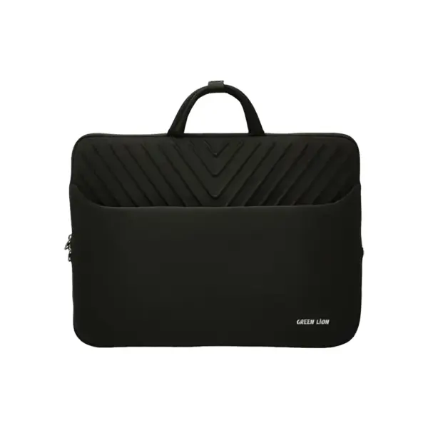 Green Lion Orbit Sleeve Laptop Bag - Black-0