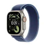 Apple Watch Ultra 3 GPS + Cellular 49mm Natural Titanium Case with Blue/Bright Blue Trail Loop - M/L-0