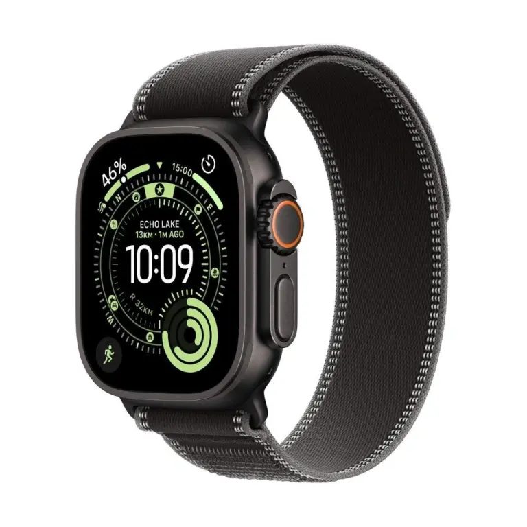Apple Watch Ultra 3 GPS + Cellular 49mm Black Titanium Case with Black/Charcoal Trail Loop - M/L-0