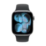 Apple Watch Series 11 GPS 46mm Space Grey Aluminium Case with Black Sport Band - M/L-thumbnail