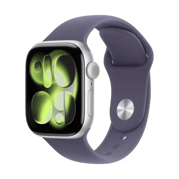Apple Watch Series 11 GPS 46mm Silver Aluminium Case with Purple Fog Sport Band - M/L-0