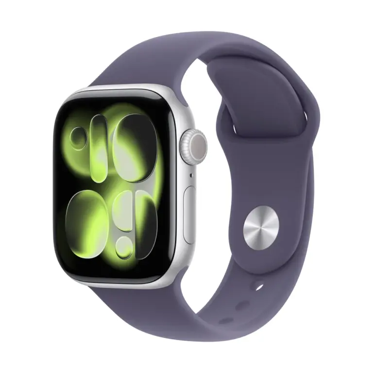 Apple Watch Series 11 GPS 46mm Silver Aluminium Case with Purple Fog Sport Band - M/L-0