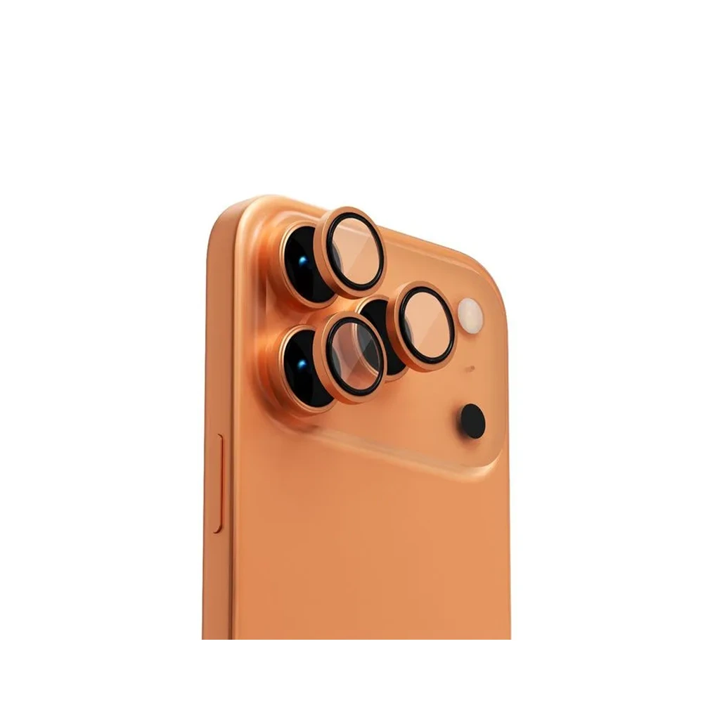 Levelo LucentTrio Camera Lens Protector with 99% Transmittance for iPhone 17 Pro / 17 Pro Max -  Titanium Orange-0 Levelo LucentTrio Camera Lens Protector with 99% Transmittance for iPhone 17 Pro / 17 Pro Max - Titanium Orange-0