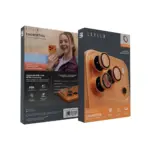 Levelo LucentTrio Camera Lens Protector with 99% Transmittance for iPhone 17 Pro / 17 Pro Max - Titanium Orange-148249