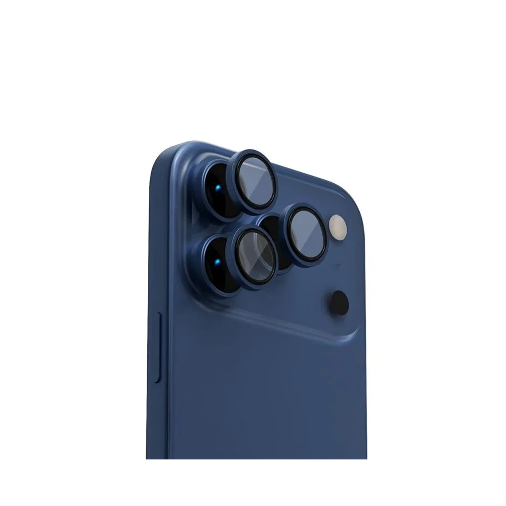 Levelo LucentTrio Camera Lens Protector with 99% Transmittance for iPhone 17 Pro / 17 Pro Max -  Titanium Blue-0 Levelo LucentTrio Camera Lens Protector with 99% Transmittance for iPhone 17 Pro / 17 Pro Max - Titanium Blue-0
