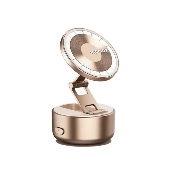 Momax 1-Snap Go Auto Suction Magnetic Phone Stand - Sandstone-0