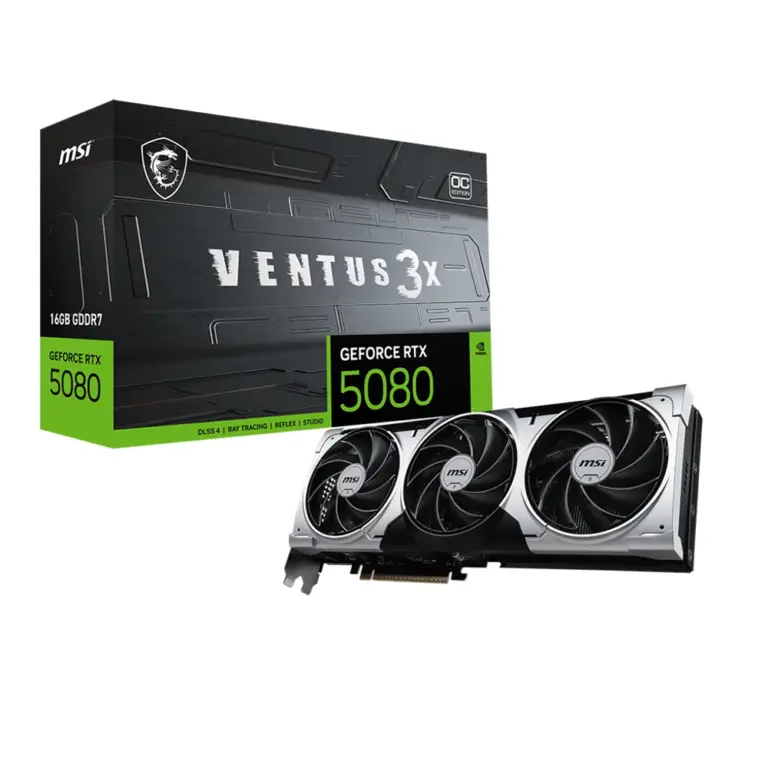 MSI GeForce RTX 5080 16GB VENTUS 3X OC PLUS Graphic Card - Black-0