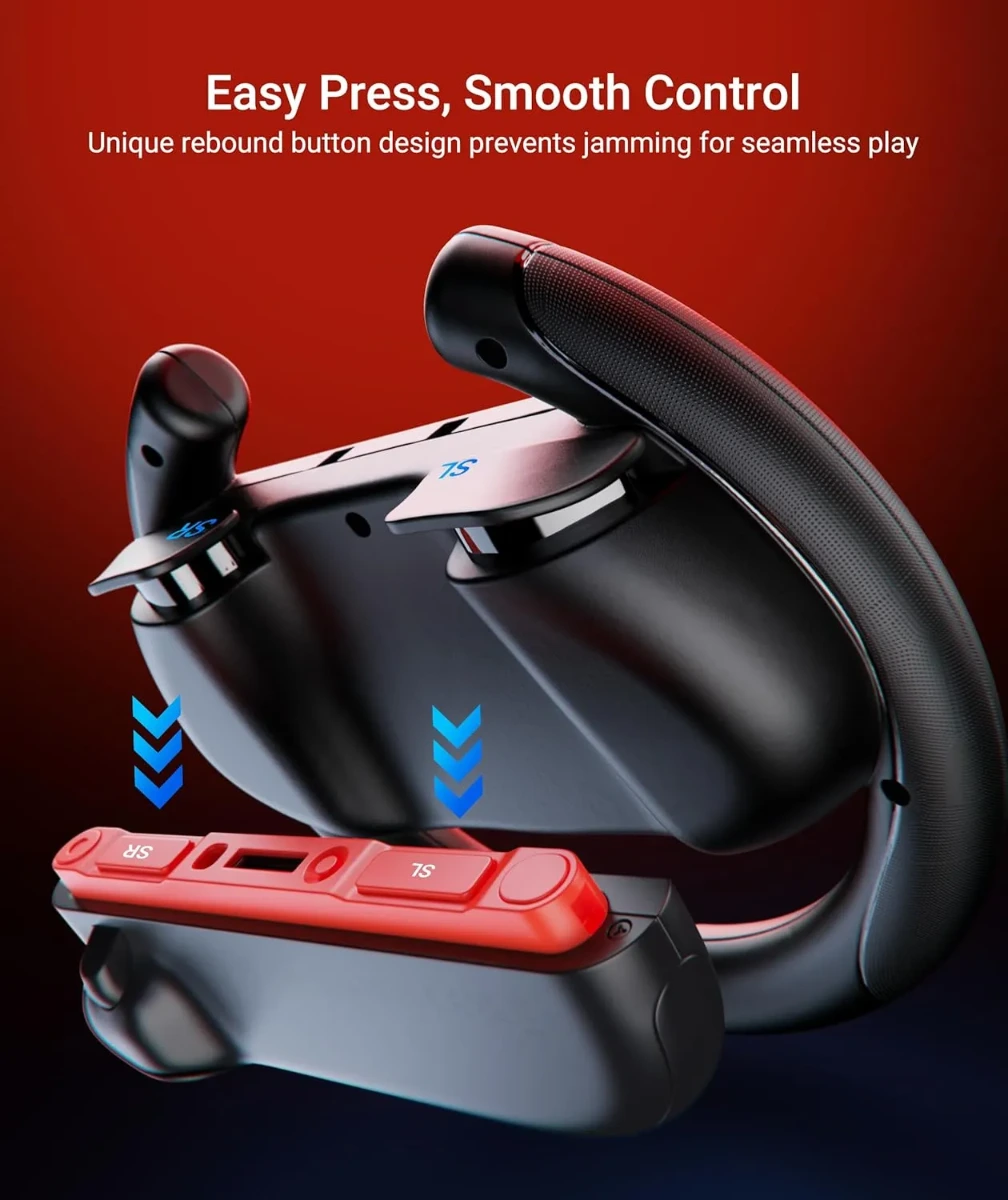 Syntech Steering Wheel for Nintendo Switch2 JoyCons (2 Pack, Black)-146761 Syntech Steering Wheel for Nintendo Switch2 JoyCons (2 Pack, Black)-146761