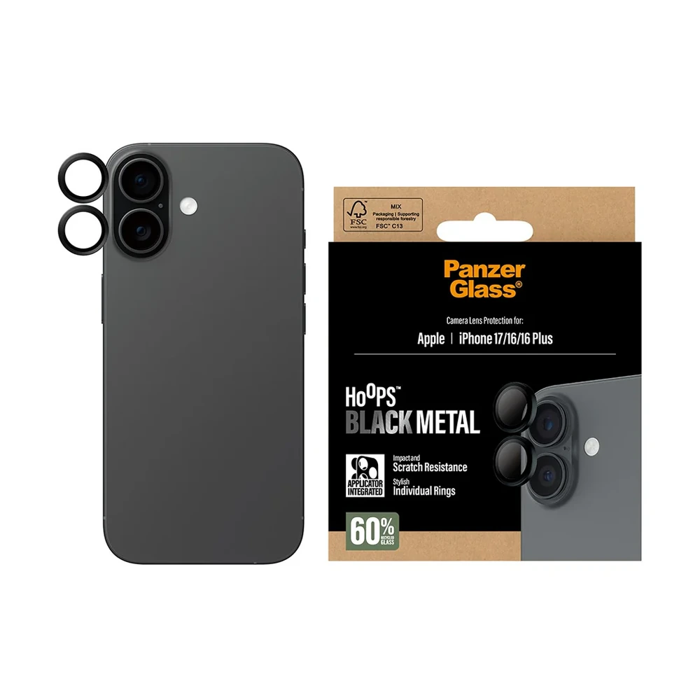 PanzerGlass Hoops Black Camera Lens Protector iPhone 17-thumbnail PanzerGlass Hoops Black Camera Lens Protector iPhone 17-thumbnail