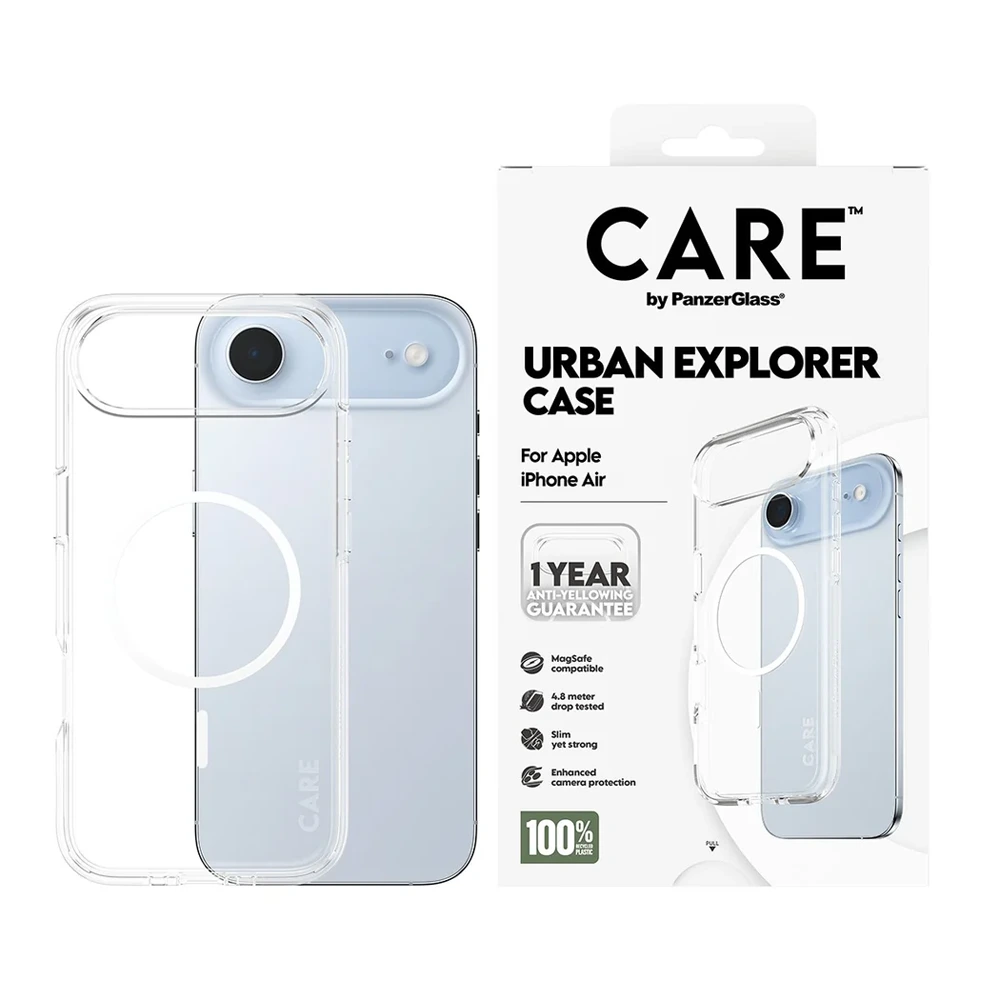 PanzerGlass Flagship Case Transparent Urban Explorer w. White MagSafe iPhone Air-thumbnail PanzerGlass Flagship Case Transparent Urban Explorer w. White MagSafe iPhone Air-thumbnail