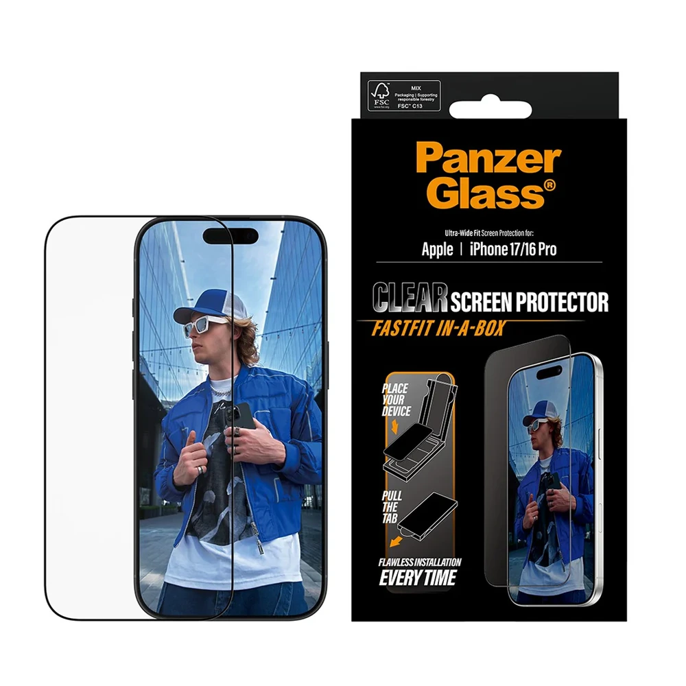 Panzerglass Screen Protector For Iphone 17| Ultra-wide Fit W. Fastfit In-a-box-0 Panzerglass Screen Protector For Iphone 17| Ultra-wide Fit W. Fastfit In-a-box-0