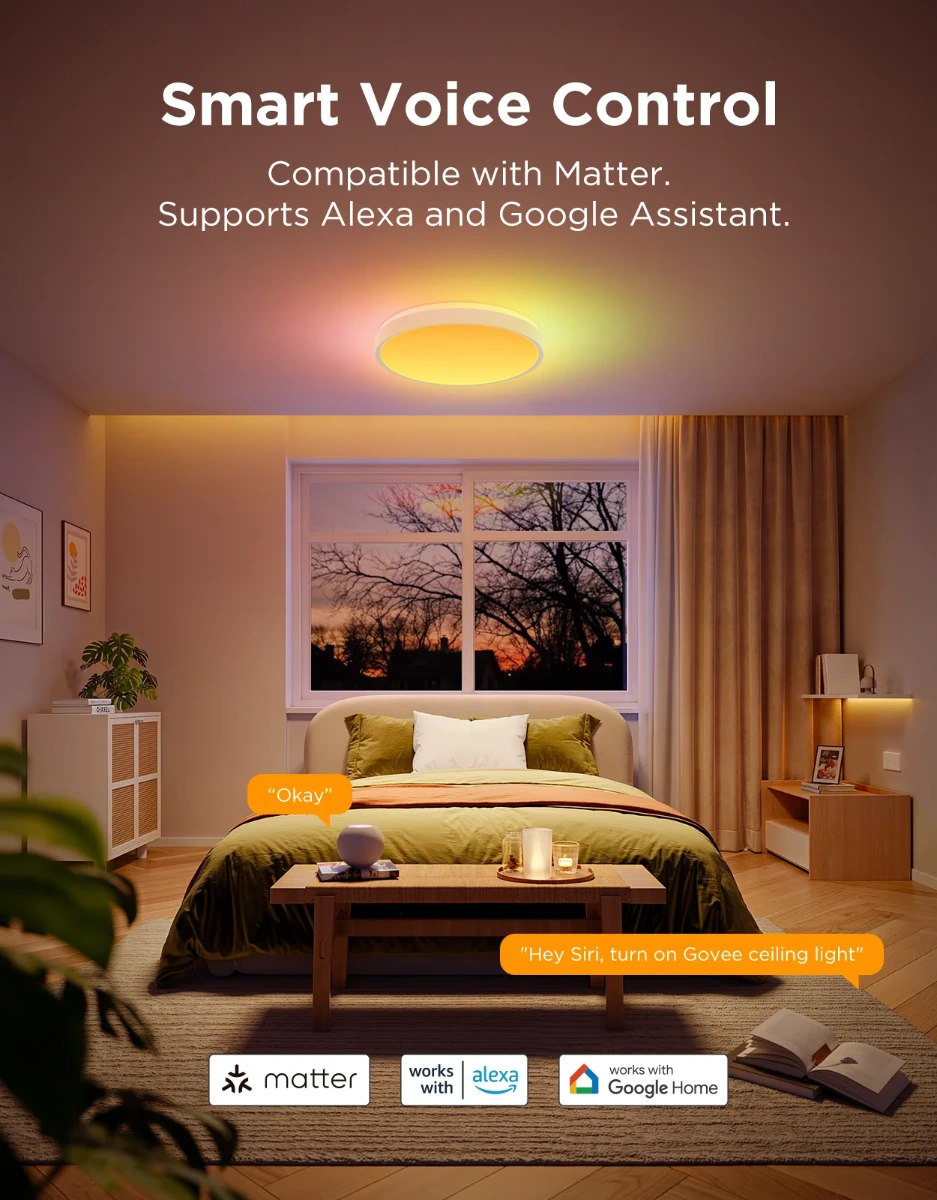 Govee 38cm RGBICWW Smart Ceiling Light Pro - ( 1-Pack )-148885 Govee 38cm RGBICWW Smart Ceiling Light Pro - ( 1-Pack )-148885