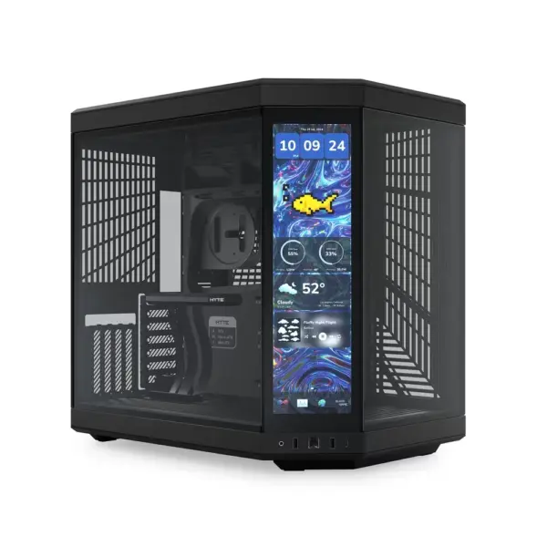 Hyte Y70 Touch Infinite 14.9 Inch Integeated Ips Touchscreen Atx Case - Pitch Black-0