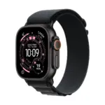 ساعة Apple Watch Ultra 3 GPS + Cellular مقاس 49 مم، هيكل من التيتانيوم الأسود مع حلقة Alpine سوداء - Large-0