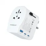 Powerology Universal Travel Adapter 2300W - White (Open Box)-0