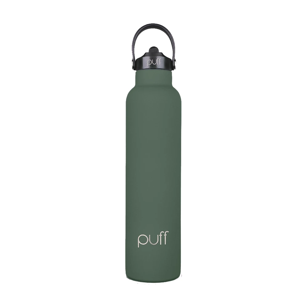 Puff Hot And Cold Water Bottle 500ml - Army Green-0 Puff Hot And Cold Water Bottle 500ml - Army Green-0