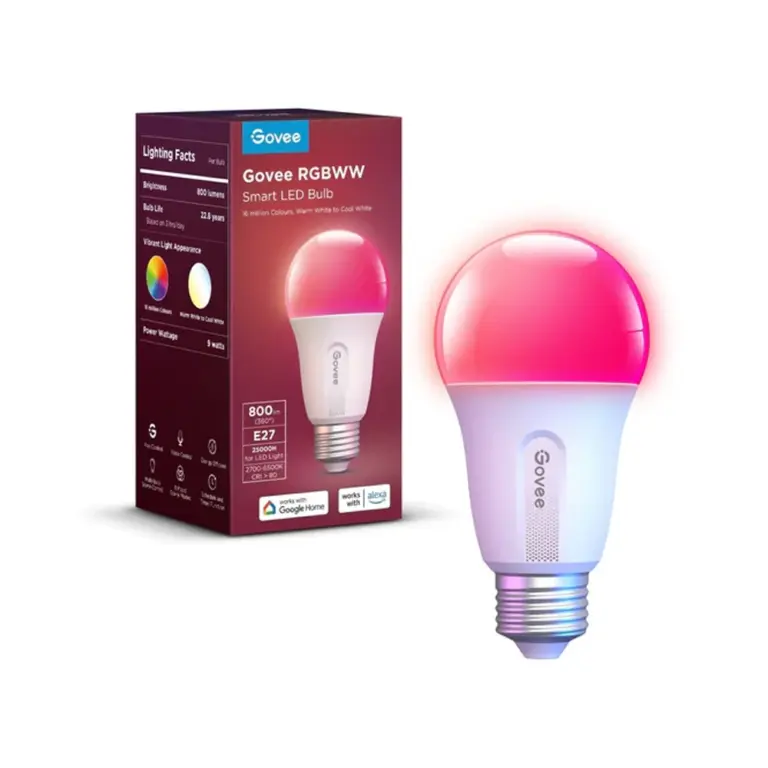 Govee Rgbww Smart Led Bulb E27 800lm-0