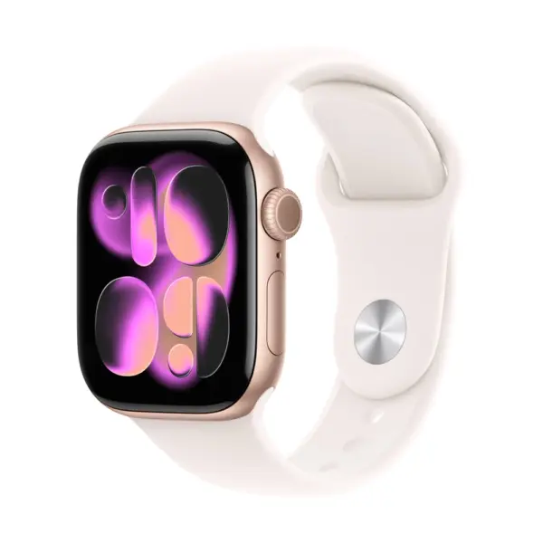 Apple Watch Series 11 GPS 42mm Rose Gold Aluminium Case with Light Blush Sport Band - M/L-0