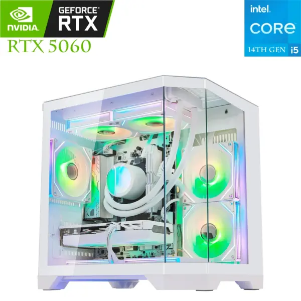 LOVINGCOOL INTEL CORE I5-14TH GEN RTX 5060 GAMING PC - WHITE-0