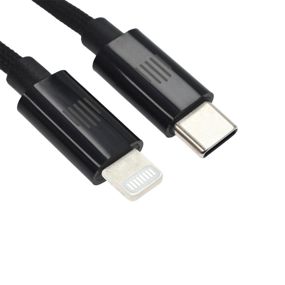 Dviced USB-C to lightning cable Charging & Data transfer 0.25m - Black-thumbnail Dviced USB-C to lightning cable Charging & Data transfer 0.25m - Black-thumbnail