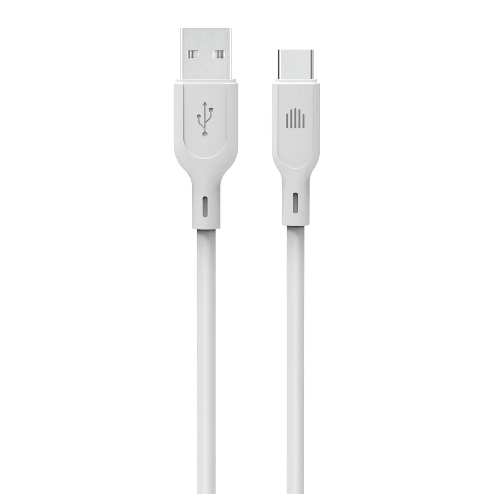 Dviced USB-A to USB-C silicone cable Charging & Data transfer 1.25m - White-0 Dviced USB-A to USB-C silicone cable Charging & Data transfer 1.25m - White-0