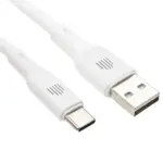 Dviced USB-A to USB-C silicone cable Charging & Data transfer 1.25m - White-thumbnail