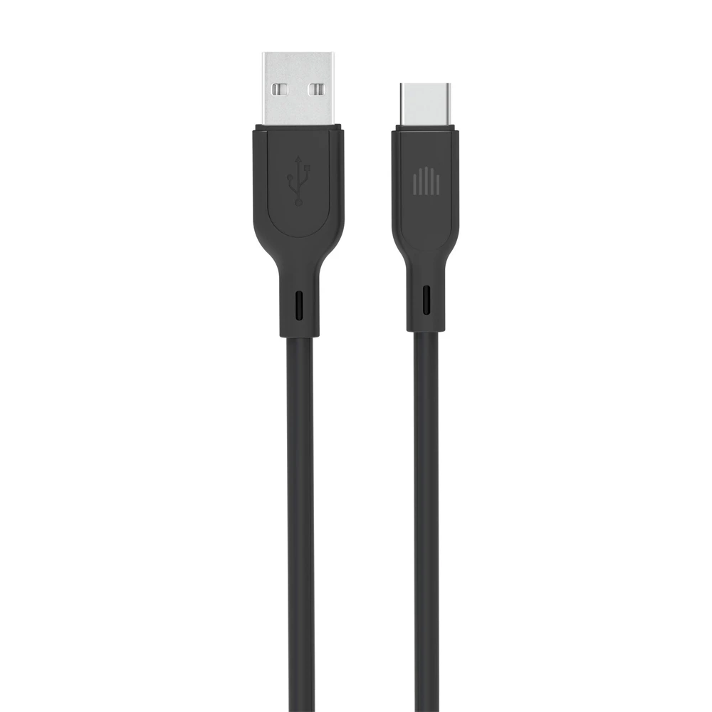 Dviced USB-A to USB-C silicone cable Charging & Data transfer 1.25m - Black-0 Dviced USB-A to USB-C silicone cable Charging & Data transfer 1.25m - Black-0