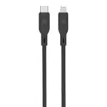 Dviced USB-C to lightning silicone cable Charging & Data transfer 1.25m - Black-0