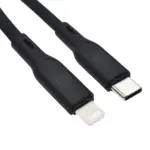 Dviced USB-C to lightning silicone cable Charging & Data transfer 1.25m - Black-thumbnail