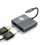 Yuanshan 2-in-1 USB-C To Dual HDMI 4K@60Hz Adapter Hub-0
