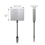 Yuanshan 2-in-1 USB-C To Dual HDMI 4K@60Hz Adapter Hub-148924