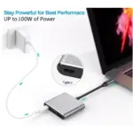 Yuanshan 3-in-1 USB-C Hub with 4K@60Hz HDMI, 100W PD Charging, USB 3.0 – Docking Station-thumbnail