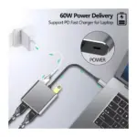 Yuanshan USB-C Hub 4-in-1 with Dual 4K HDMI, Type-C Data Docking Station-148933