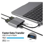 Yuanshan 4 IN 1 Type C to 2 x HDMI 4K60HZ USB3.0 PD 100W USB C HUB HDMI adapter splitter-148938