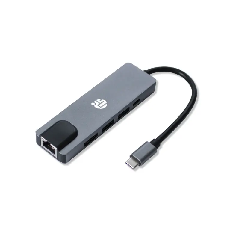 Yuanshan 5 IN 1 USB C HUB type c plug with HDMI 4K30HZ + 2 x USB A 3.0 + PD + RJ45 Ethernet 1000Mbps multiport adapter docking station-0