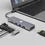 موزع يو اس بي سي 6 في 1 من يوانشان مع منفذ HDMI 4K30HZ + 3 منافذ يو اس بي ايه 3.0 + فتحة قارئ بطاقة ذاكرة SD + TF ومحول متعدد المنافذ - 0