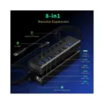 Yuanshan 100W 8-Port USB Charging Hub – Charge Up to 6 Devices Simultaneously-148976