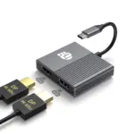 Yuanshan Usb Type-c To Displayport (Dp) Adapter - 2port - Gray-0