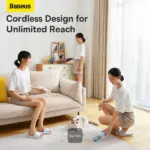 ⁦Baseus A2Pro Car Vacuum Cleaner - 6000PA Powerful Suction, Cordless & USB-C Rechargeable, Washable HEPA Filter, Quiet Operation - Black⁩ - الصورة ⁦4⁩