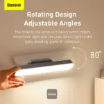 ⁦Baseus Magnetic LED Bedside Lamp Under Cabinet Lamp for Home Kitchen Room Gray⁩ - الصورة ⁦6⁩