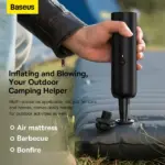 ⁦Baseus A3 Lite Car Vacuum Cleaner with Mini Air Blower, Inflator & Pumping | 3 in 1, Portable Cordless, 12000Pa, Rechargeable - Black⁩ - الصورة ⁦7⁩
