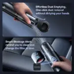 ⁦Baseus A5 Car Vacuum Cleaner 16000Pa Power Suction - Portable Cordless, LED Display, High-Efficiency Cordless Vacuum for Car & Home Use - Black⁩ - الصورة ⁦10⁩