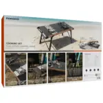 Porodo Lifestyle Cooking Set Dual Stove Camping Table - Black - Image 8